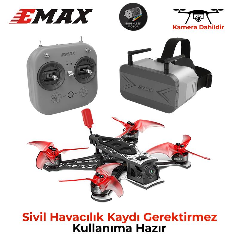 Emax Tinyhawk III Plus Freestyle RTF Analog Kameralı FPV Racing Drone w/Kumanda+Goggles Gözlük Kullanıma Hazır