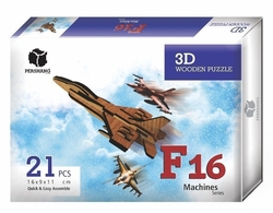 PERSHANG - F16 Savaş Uçağı 3D Wooden Puzzle