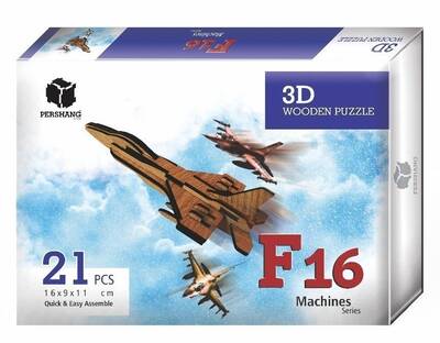 F16 Savaş Uçağı 3D Wooden Puzzle