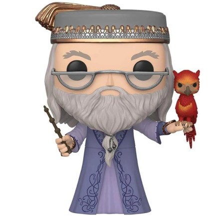 Funko - Funko POP Harry Potter Dumbledore with Fawkes 10¨