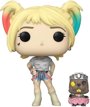 Funko - Funko POP Heroes Birds of Prey- Harley Quinn w/Beaver