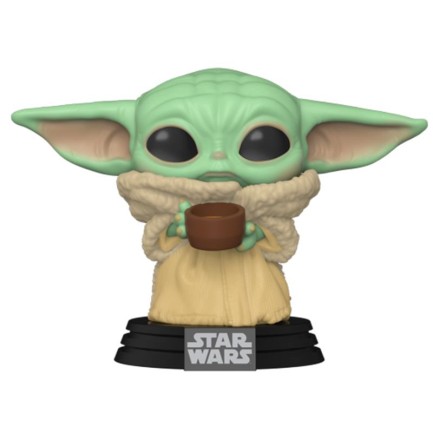 Funko POP Star Wars Mandalorian The Child with Cup ( Kutu Hasarlı ) - Thumbnail