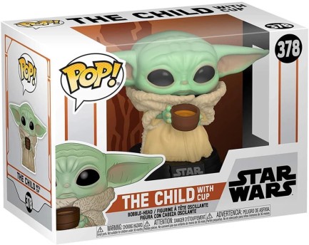 Funko POP Star Wars Mandalorian The Child with Cup ( Kutu Hasarlı ) - Thumbnail