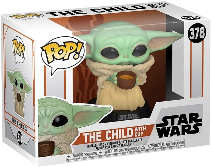 Funko POP Star Wars Mandalorian The Child with Cup ( Kutu Hasarlı )