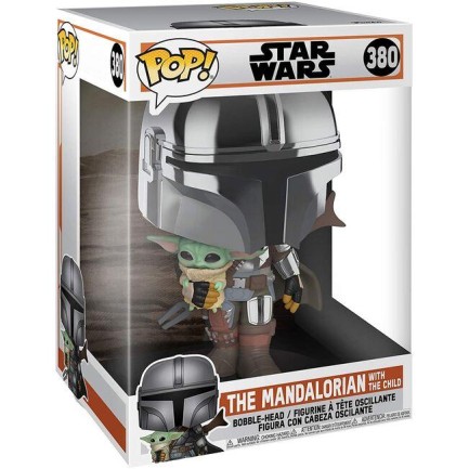 Funko POP Star Wars Mandalorian10¨ Mandalorian (with Chrome Armour) - Thumbnail