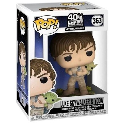 Funko POP Star Wars Training Luke with Yoda - Thumbnail