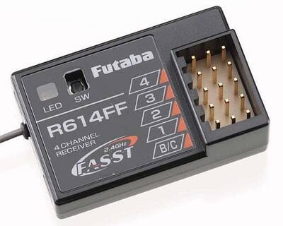 Futaba R614FF 2.4 GHz FASST 4-Kanal Alıcı