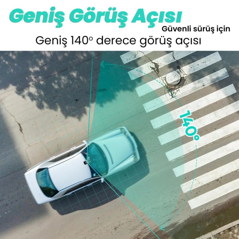 360+ Botslab G300H Pro 2K QHD ADAS Wifi + GPS 140° Geniş Açı Gece Görüşlü Akıllı Araç İçi Kamera