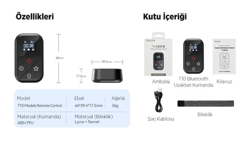 GoPro Aksiyon Kameraları İçin The Remote Uzaktan Kumanda 3.0 ( GoPro Hero13 Black,Hero12 Black /Hero11 /Hero10/Hero9/Hero8/GoPro Max ) GoPro Aksiyon Kameraları İçin The Remote Uzaktan Kumanda 3.0 ( GoPro Hero13 Black,Hero12 Black /Hero11 /Hero10/Hero9/Hero8/GoPro Max )