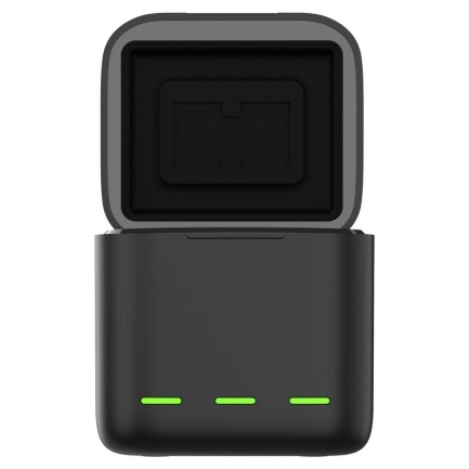 GoPro Hero11 / Hero10 / Hero9 Black İçin Üç Kanallı İkili Şarj Cihazı + SD Card Saklama Alanı - Thumbnail