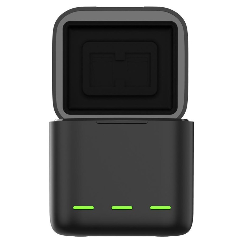 GoPro Hero11 / Hero10 / Hero9 Black İçin Üç Kanallı İkili Şarj Cihazı + SD Card Saklama Alanı