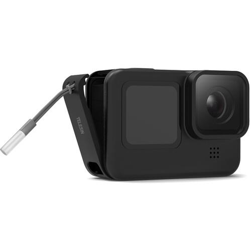 GoPro Hero11 / Hero10 / Hero9 Black İçin Yedek Yan Kapak - ( Açık Şarj Port Slotu İle )