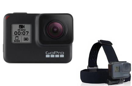 GoPro HERO7 Black Aksiyon Kamera + Kafa Bandı Aparatı - Thumbnail