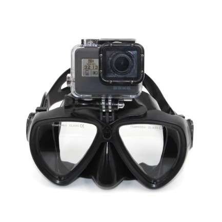 GoPro Su altı Dalış Maskesi - Sökülebilir Tripod Bağlantılı - Siyah ( Hero10/Hero9/Hero8/Hero7/Osmo Action ) - Thumbnail