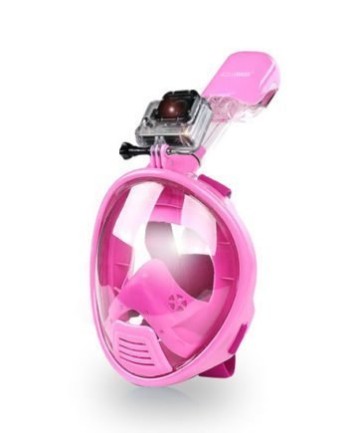 GoPro İçin Dalış Maskesi Pembe/Pink - Thumbnail