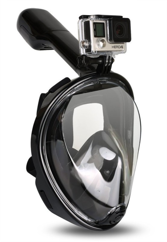 GoPro İçin Dalış Maskesi Siyah/Black Small/Medium ( GoPro Hero11 / Hero10 / Hero9 / Hero8 )