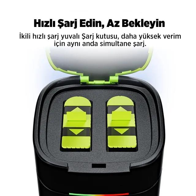 GoPro İkili Şarj Cihazı +2 ADET Yedek Batarya Fast Charging (GoPro Hero12 , Hero11 ,Hero10,Hero9 Black) GoPro İkili Şarj Cihazı +2 ADET Yedek Batarya Fast Charging (GoPro Hero12 , Hero11 ,Hero10,Hero9 Black)
