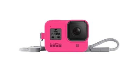 GoPro Silicone Sleeve and Adjustable Lanyard Kit for GoPro HERO5/6/7 (Electric Pink) - Thumbnail