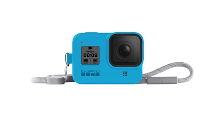 GoPro - GoPro Silicone Sleeve and Adjustable Lanyard Kit for GoPro HERO8 (Bluebird)