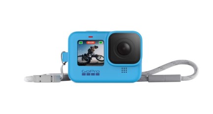 GoPro - GoPro Bileklik + Boyunluk Mavi Sleeve + Lanyard ( HERO10 / HERO9 BLACK )