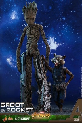 Hot Toys Groot & Rocket Sixth Scale Figure Set - Thumbnail