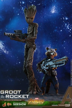 Hot Toys Groot & Rocket Sixth Scale Figure Set - Thumbnail