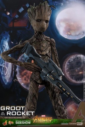 Hot Toys Groot & Rocket Sixth Scale Figure Set - Thumbnail