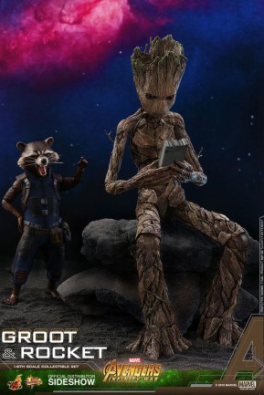 Hot Toys Groot & Rocket Sixth Scale Figure Set - Thumbnail