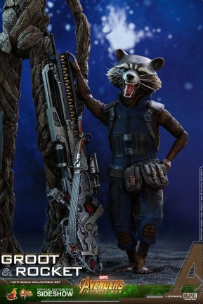 Hot Toys Groot & Rocket Sixth Scale Figure Set - Thumbnail