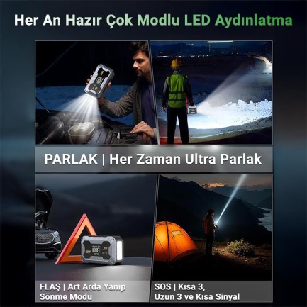 Groove A40 Akü Takviye Cihazı + Lastik Şişirme Kompresörlü Taşınabilir Jump Starter (ÖN SİPARİŞ TAHMİNİ TESLİMAT 25 MART) - Thumbnail