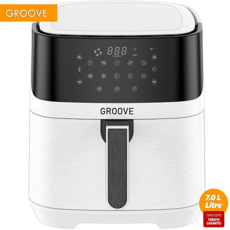 Groove Max XXL 7L 1800W WiFi Smart Airfryer Air Fryer Yağsız Sıcak Hava Fritözü Beyaz