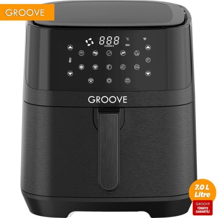 Groove Max XXL 7L 1800W WiFi Smart Airfryer Air Fryer Yağsız Sıcak Hava Fritözü Siyah - Thumbnail