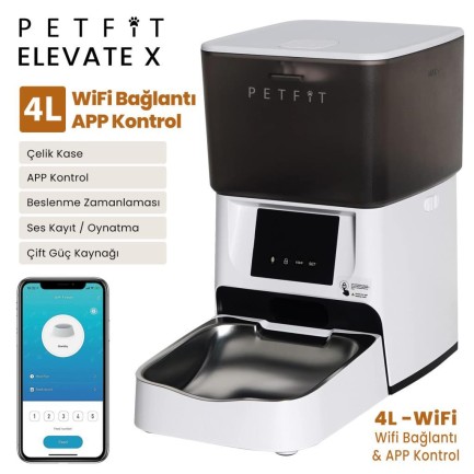 Groove Ti+ Wi-Fi Akıllı Otomatik Kedi Tuvaleti Yeşil + Petfit Elevate X 4L Wi-Fi Akıllı Otomatik Mama Kabı Besleme Ünitesi Bundle - Thumbnail