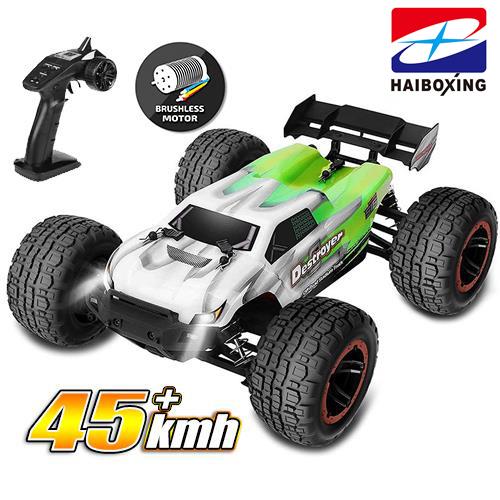 HAIBOXING RC 1/16 Destroyer 45+ KM/H Sürat Uzaktan Kumandalı RC Model Araba RTR Elektrikli 4WD Brushless Fırçasız Truggy Truck (Yeşil) (ÖN SİPARİŞ TAHMİNİ TESLİMAT 5 AĞUSTOS)