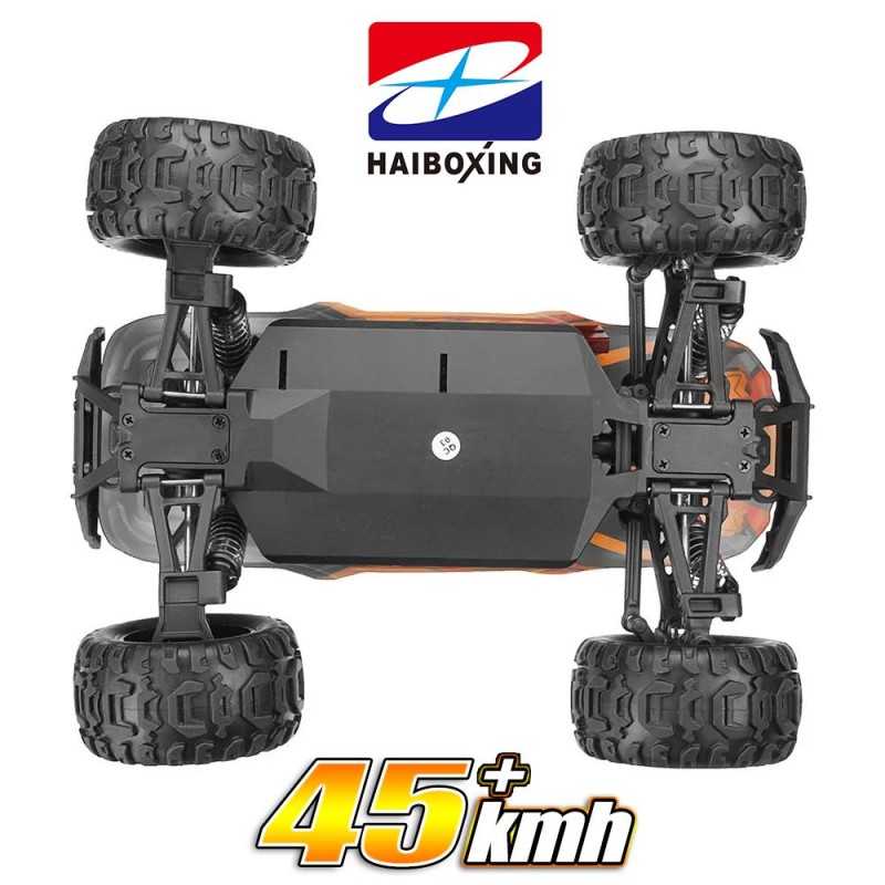 HAIBOXING RC 1/16 Ravage 45+ KM/H Sürat Uzaktan Kumandalı RC Model Araba RTR Elektrikli 4WD Brushless Fırçasız Offroad Truck (Sarı)