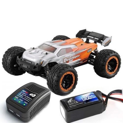 HAIBOXING 1/16th scale 4WD Brushless Truck Uzaktan Kumandalı Araba RTR (Turuncu) + 1300 mAh 7.4V 2S 30C Lipo Batarya + SKYRC E3 LiPO Şarj Cihazı - Thumbnail