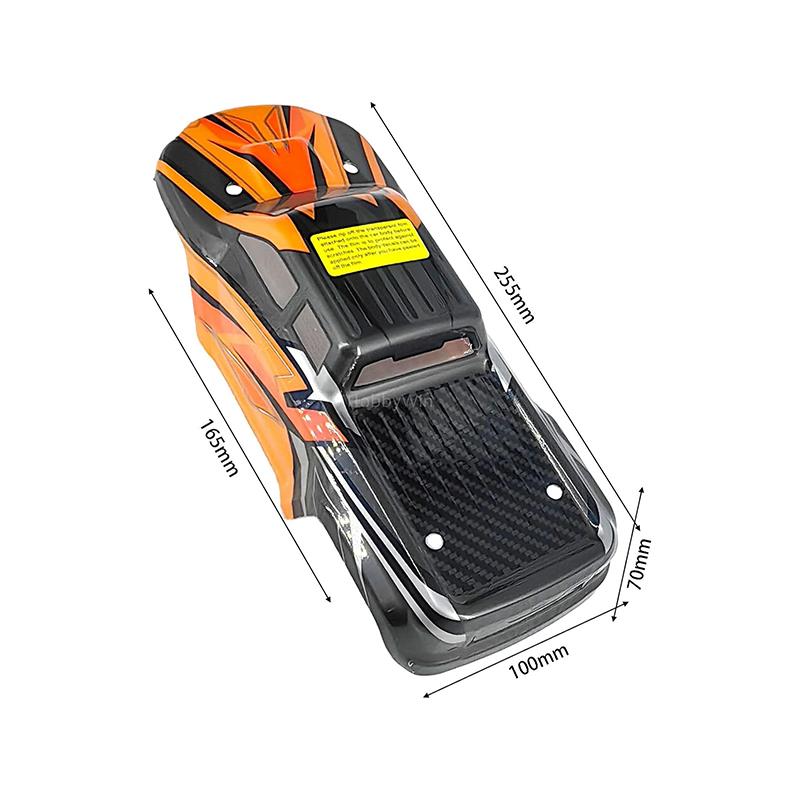 HAIBOXING 16889A/16889 Ravage RC Araba İçin Body Gövde Kep Turuncu+Sticker Çıkartma Seti M16039