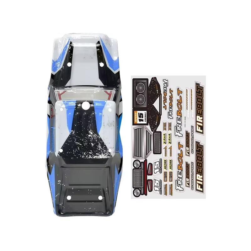 HAIBOXING 901 Firebolt RC Araba İçin Body Gövde Kep Mavi+Sticker Çıkartma Seti 90145