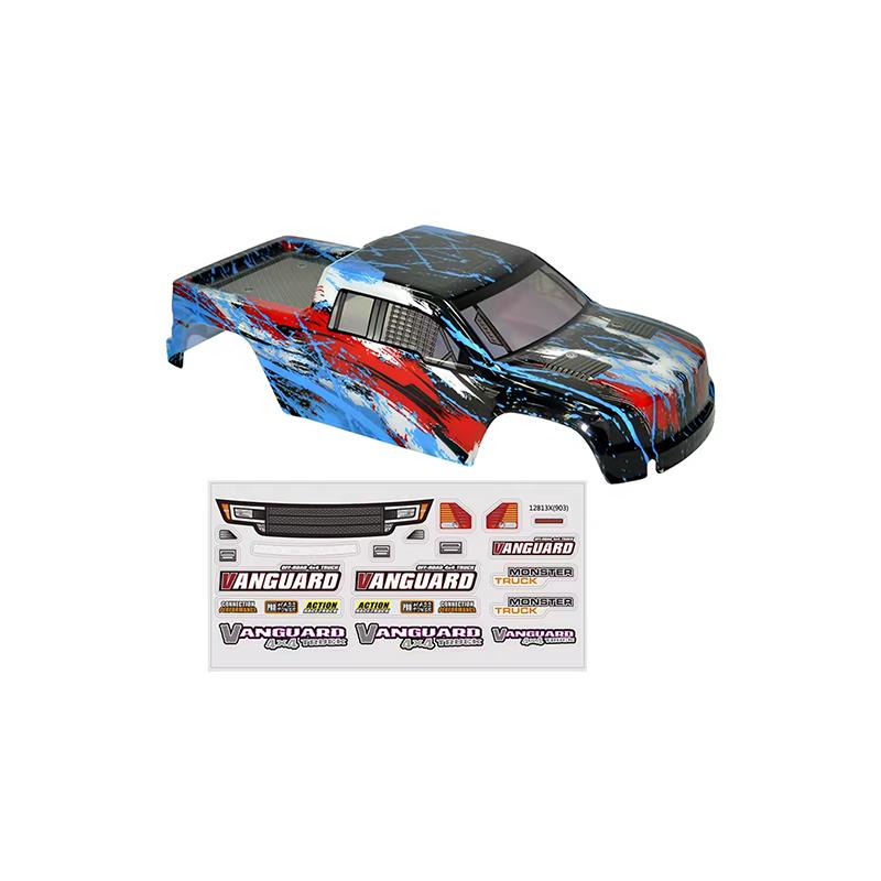 HAIBOXING 903 Vanguard RC Araba İçin Body Gövde Kep Mavi + Sticker Çıkartma Seti 90132