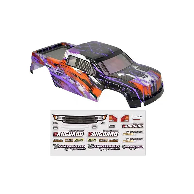 HAIBOXING 903 Vanguard RC Araba İçin Body Gövde Kep Mor + Sticker Çıkartma Seti 90133