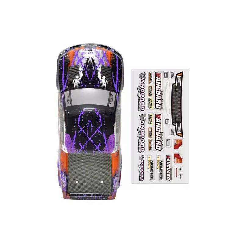 HAIBOXING 903 Vanguard RC Araba İçin Body Gövde Kep Mor + Sticker Çıkartma Seti 90133