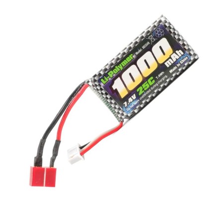 HAIBOXING - HAIBOXING Li-ion Soft Pack 1000mAh 7.4V 25C Lipo Batarya Pil (T-Plug) (Haiboxing Destroyer & Ravage 16889A)