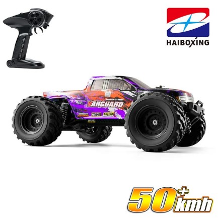 HAIBOXING RC 1/12 903 Vanguard 50+ KM/H Sürat 4X4 Uzaktan Kumandalı RC Model Araba RTR Elektrikli 4WD Offroad Truck (Mor) - Thumbnail