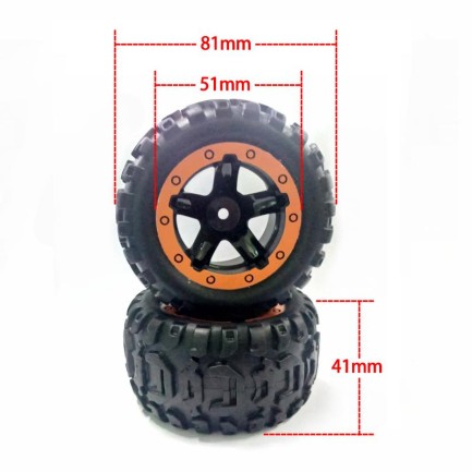 HAIBOXING 16889A/16889 Ravage 1/16 Jant Lastik Takımı Wheels Complete (2 Adet) - Thumbnail
