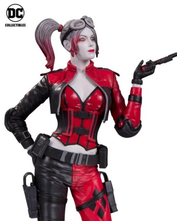 Dc Collectibles Harley Quinn Injustice 2 Red Black & White Statue - Thumbnail