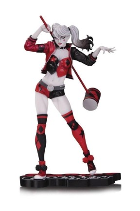 Harley Quinn Red, Black & White Philip Tan Statue - Thumbnail