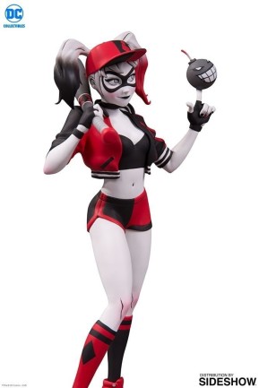 Harley Quinn Red, White & Black Mingjue Helen Chen Statue - Thumbnail