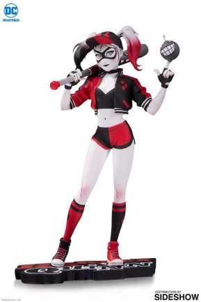 Harley Quinn Red, White & Black Mingjue Helen Chen Statue - Thumbnail