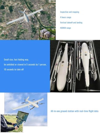 HELIO UAV CQ-50 Sabit Kanatlı Dikey kalkış Drone VTOL İHA - Thumbnail