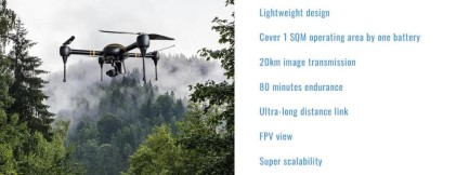 HELIO UAV ZF680 Quadcopter Kameralı Drone Seti (1.5KG PAYLOAD - 100 DAKİKA UÇUŞ SÜRESİ) - Thumbnail